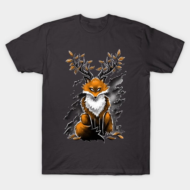 Deer Fox T-Shirt by c0y0te7